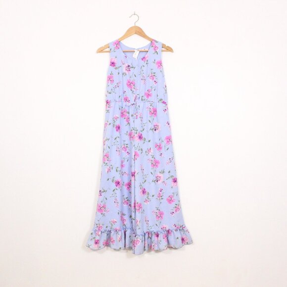 *Beautees Blue and Pink Floral Sleeveless Jumpsuit NWT - Picture 3 of 6